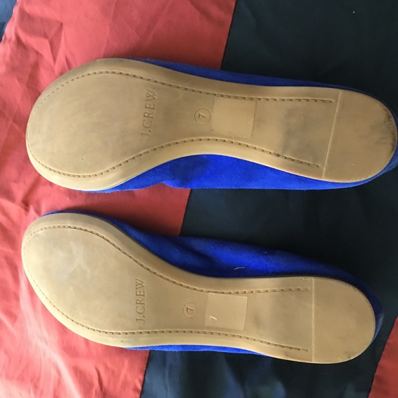J.Crew Emma suede scrunch flats size 7 - blue suede - Picture 3 of 12
